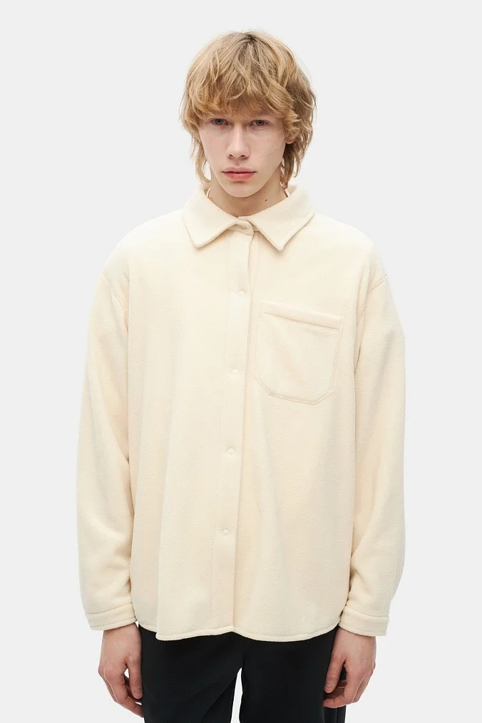 Рубашка флисовая SHU молочная