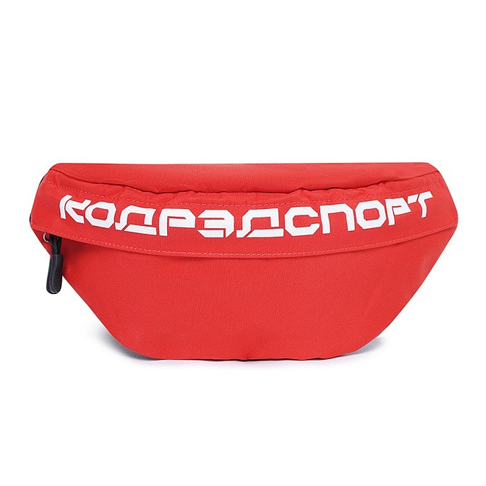 Сумка поясная CodeRed Sport Space Waist Красный Таслан/Белый Принт КОДРЭД