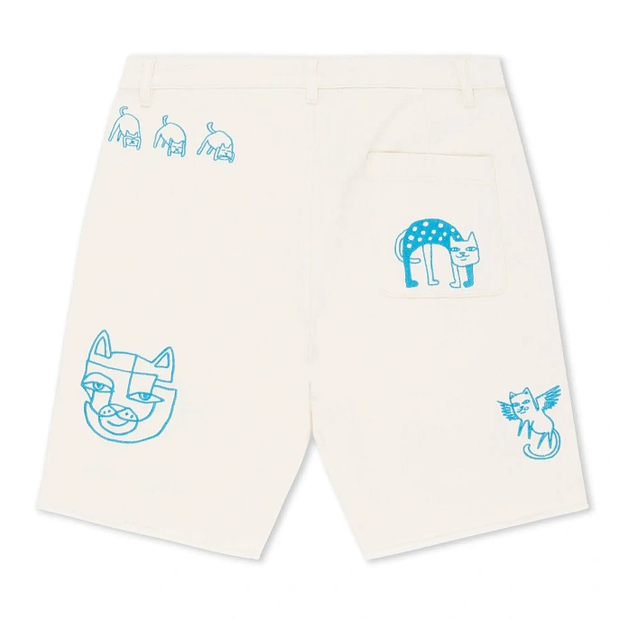 Шорты RIPNDIP Blonded Denim Shorts Off White