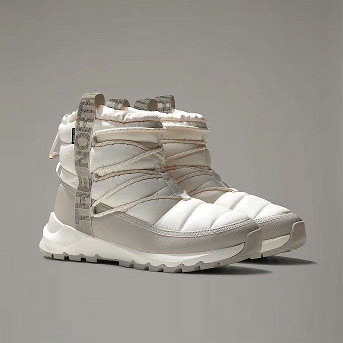 Ботинки дутики зимние The North Face ThermoBall™ Waterproof Lace-Up Winter Boots Gardenia White/Silver Grey