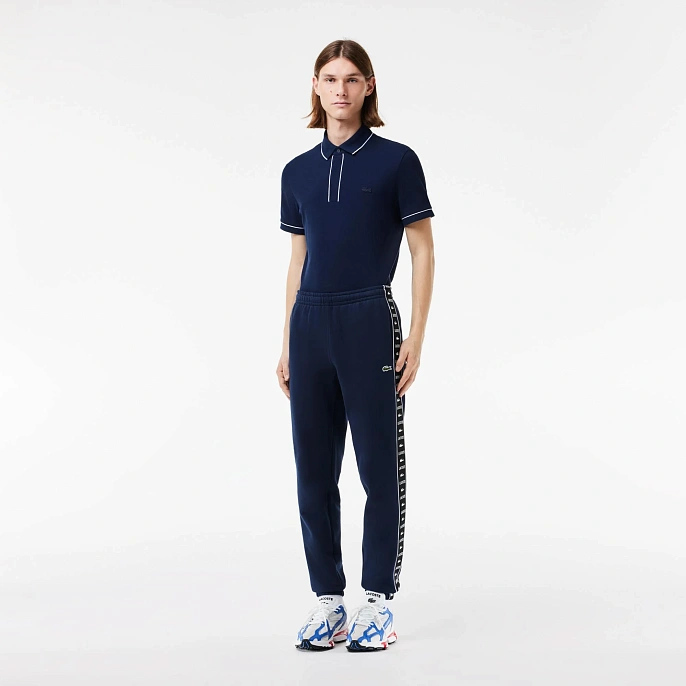 Спортивные брюки Lacoste Men's Logo Stripe Sweatpants Blue Marine