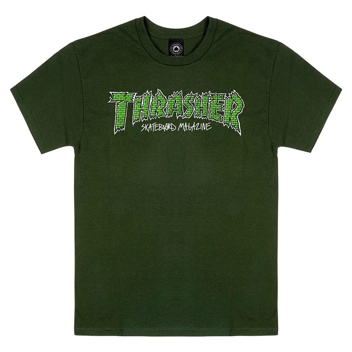 Футболка Thrasher Brick T-Shirt Forest Green