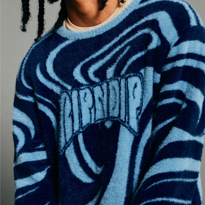 Свитер RIPNDIP Psychedelic Mohair Knit Sweater Dark Slate