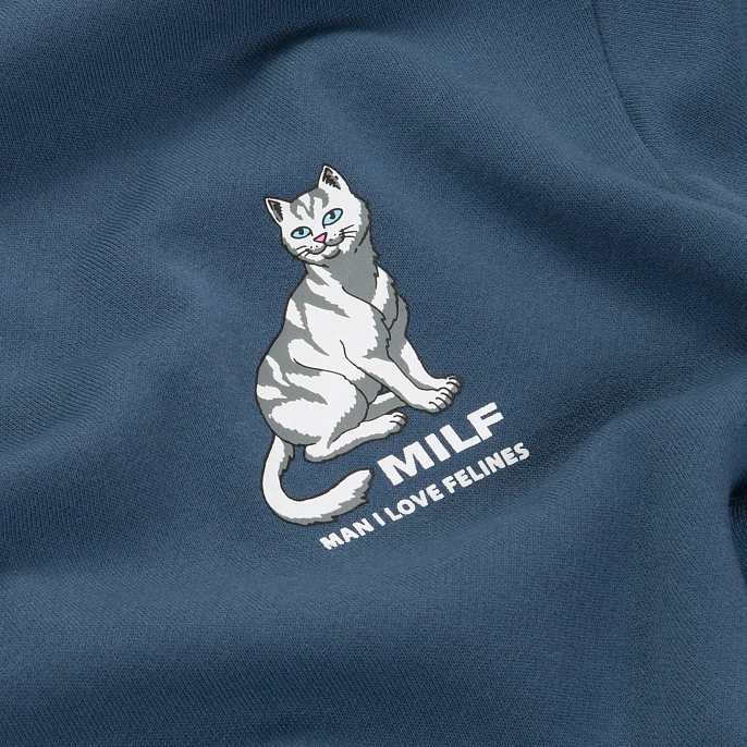 Толстовка RIPNDIP Man I Love Felines Hoodie Storm Blue