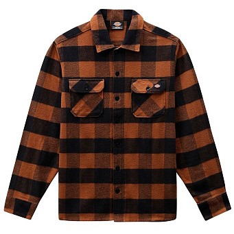 Рубашка Dickies Sacramento Shirt Black and Brown Duck Plaid