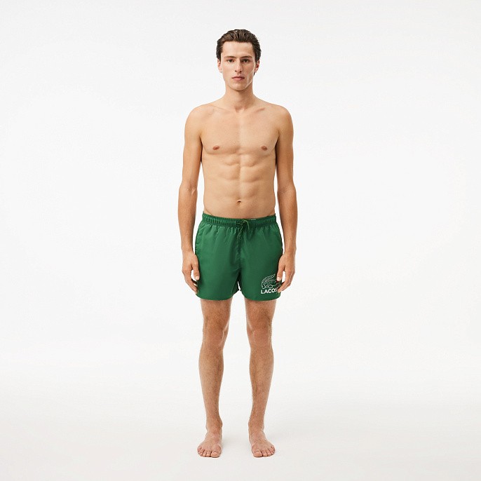 Шорты Lacoste Croc Print Swim Trunks Pine Green