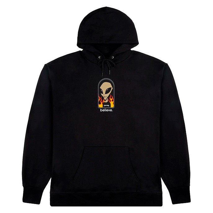 Худи Thrasher X AWS - Believe Hood Black