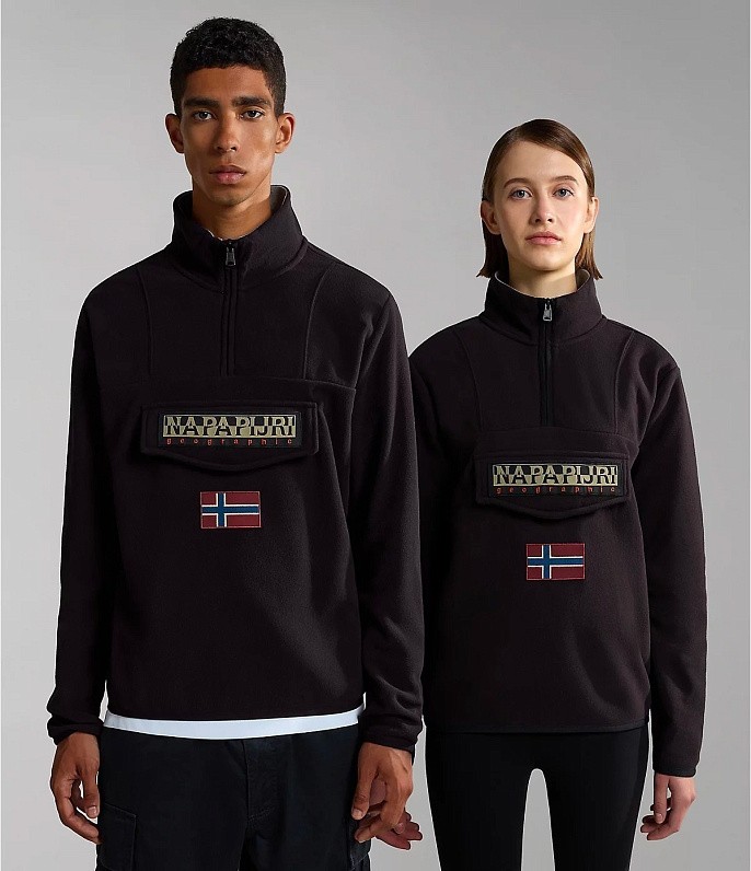 Толстовка Napapijri Burgee Half-Zip Fleece Black